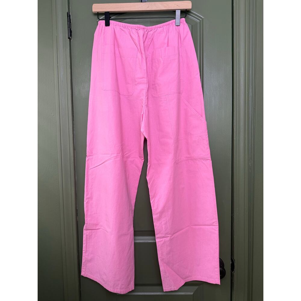 NWT Pistola Theo Drawstring Lightweight Poplin Pant Azalea Bubblegum Pink Small - Picture 3 of 4